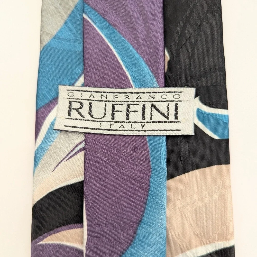 Bundle of 2 Vibrant Colorful Gianfranco Ruffini Italy Men's Ties
